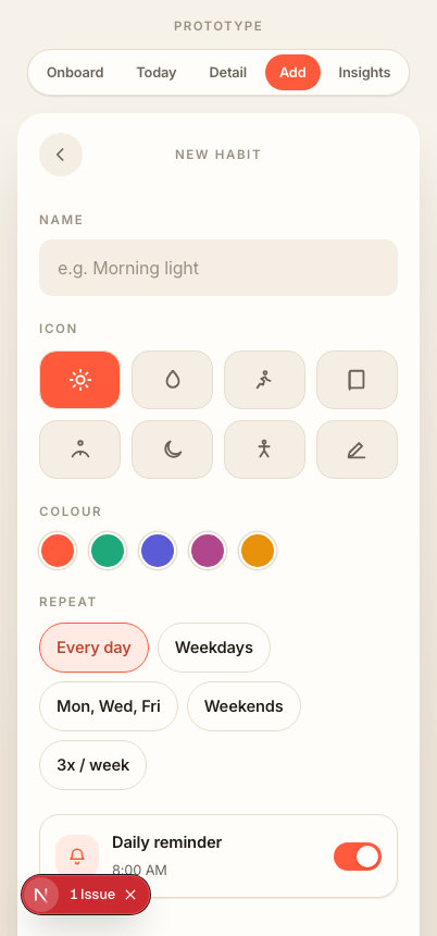 Add habit